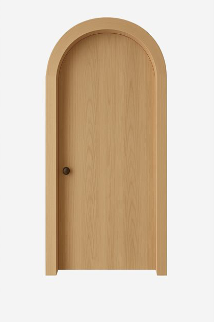 арочная дверь МОНА в натуральном шпоне