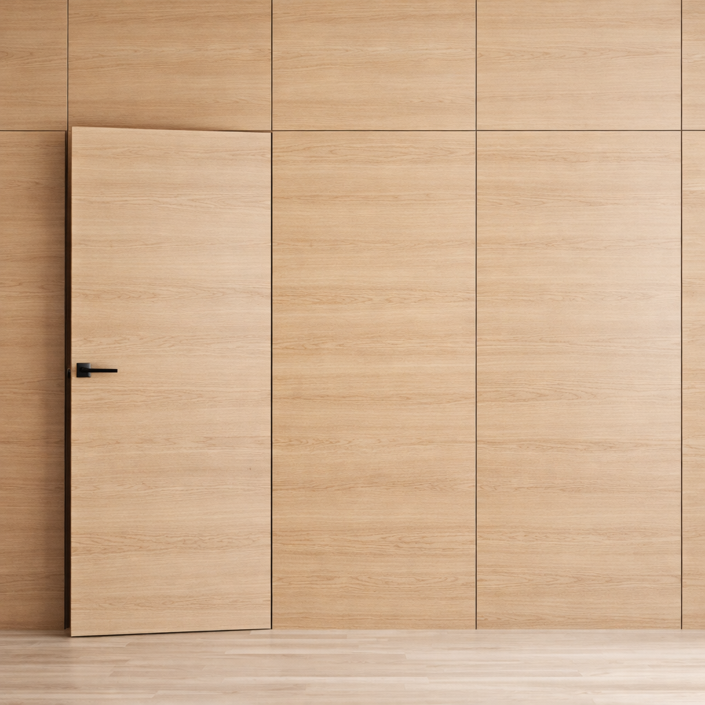Скрытые двери в натуральном шпоне