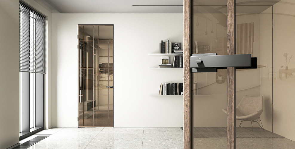 Miksal Распашная дверь с минимальным алюминиевым профилем 18мм