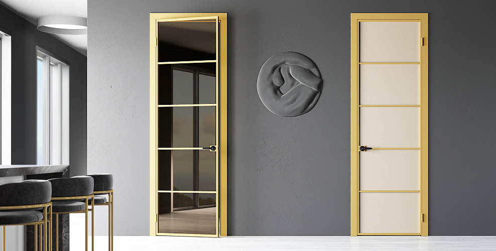 Miksal Распашная дверь с минимальным алюминиевым профилем 18мм