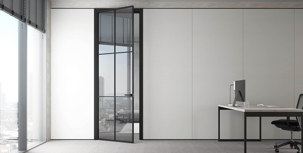 Miksal Распашная дверь с минимальным алюминиевым профилем 18мм