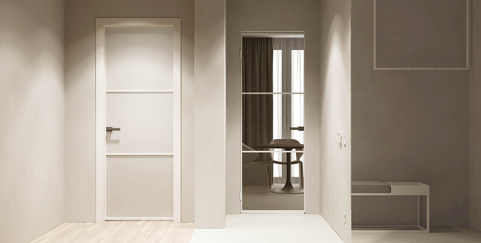 Miksal Распашная дверь с минимальным алюминиевым профилем 18мм