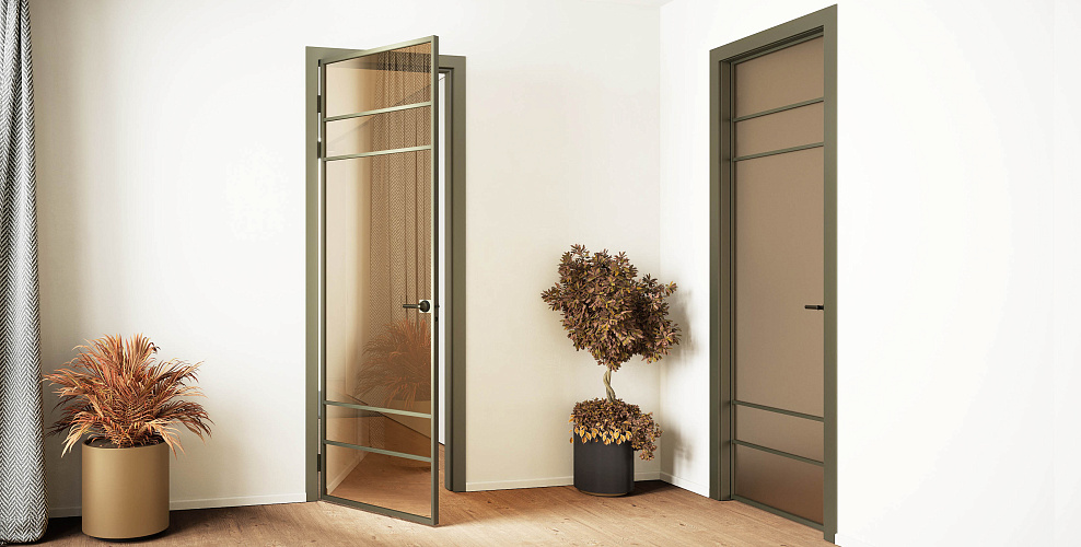 Miksal Распашная дверь с минимальным алюминиевым профилем 18мм