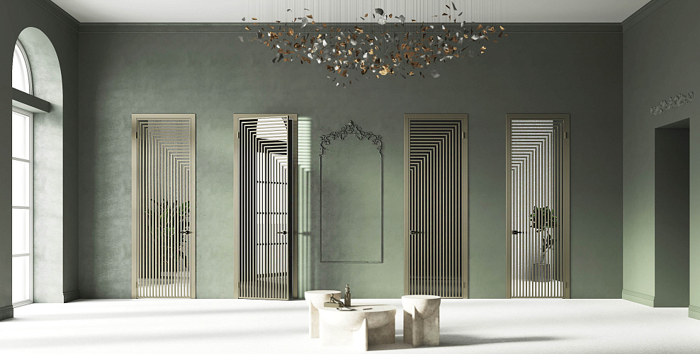 Miksal Распашная дверь с минимальным алюминиевым профилем 18мм