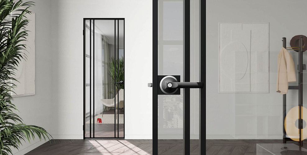 Miksal Распашная дверь с минимальным алюминиевым профилем 18мм