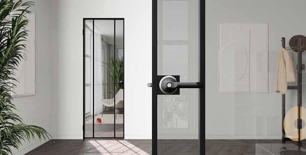 Miksal Распашная дверь с минимальным алюминиевым профилем 18мм