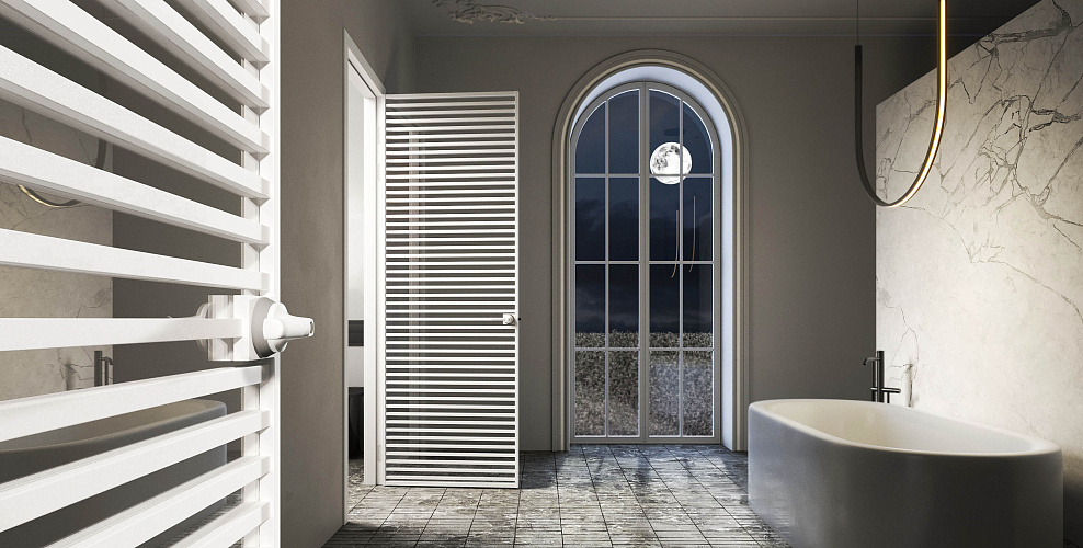 Miksal Распашная дверь с минимальным алюминиевым профилем 18мм