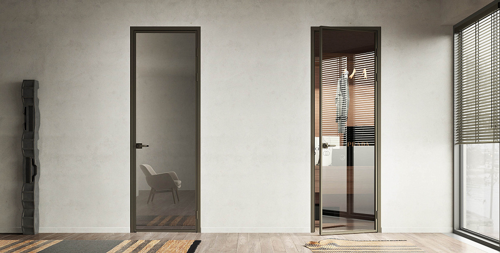 Miksal Распашная дверь с минимальным алюминиевым профилем 18мм