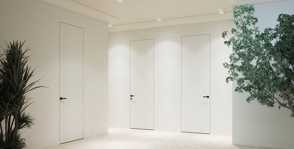 Miksal Скрытая дверь с алюминиевым профилем обратного открывания