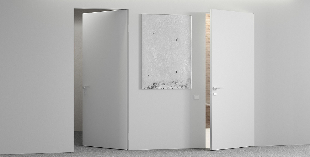 Miksal Скрытая дверь с алюминиевым профилем обратного открывания