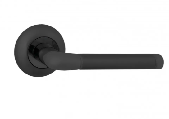 Ручки дверные алюминиевые  V28BL AL (черный)